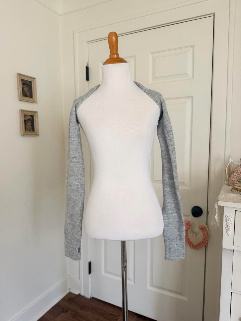 Grey Ballet Bolero Shrug Sweater